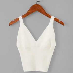 Solid Crop Knit Top